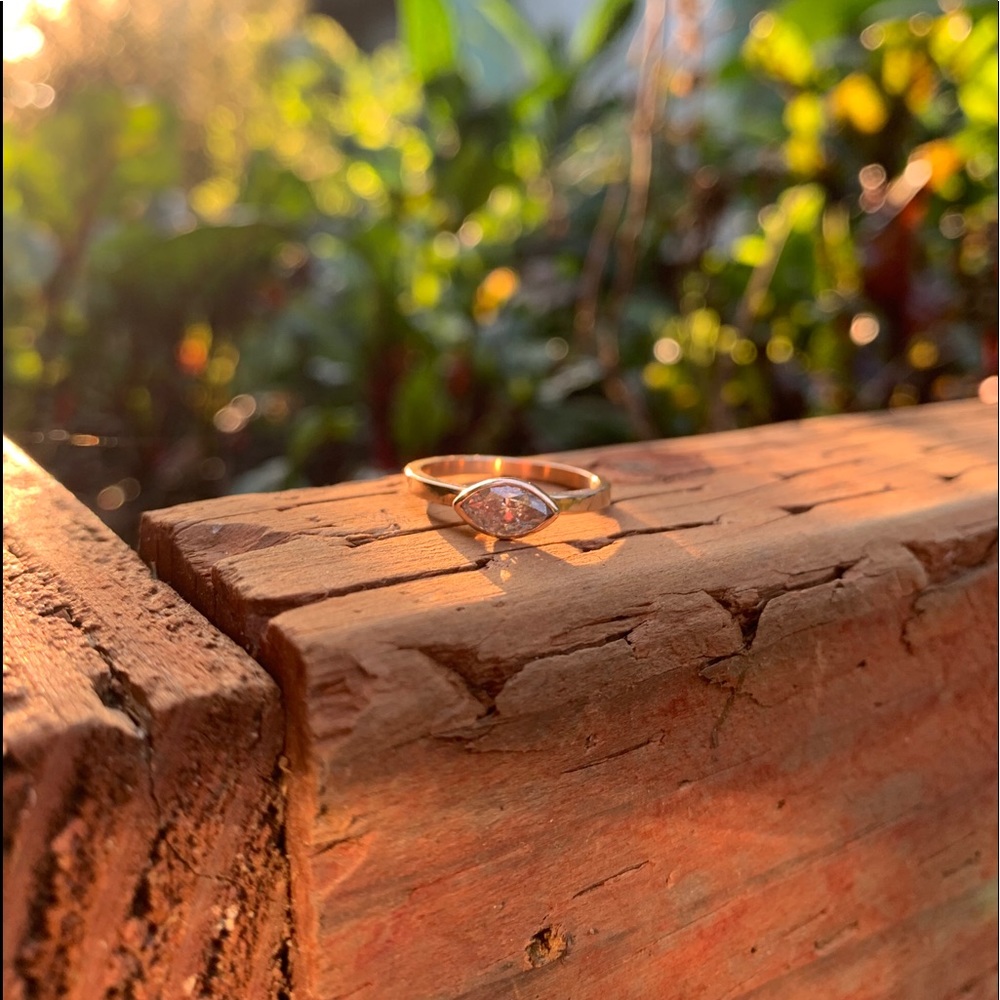 SOLD! East West Marquise Diamond Ring 14kt RG